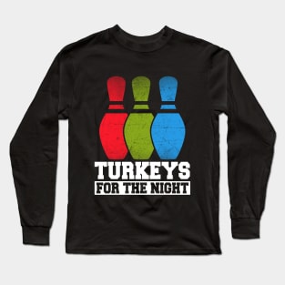 Abstract Turkeys Bowling Artwork Long Sleeve T-Shirt